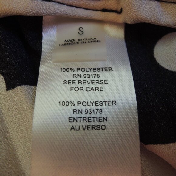 Tahari Black & White Pleated Polka Dot Skirt S - Picture 8 of 8